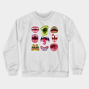 Monster mouths teeth Crewneck Sweatshirt